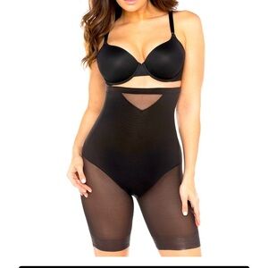 Miraclesuit Women’s Extra Firm Tummy-Control Sheer Trim Thigh Slimmer Top NWOT